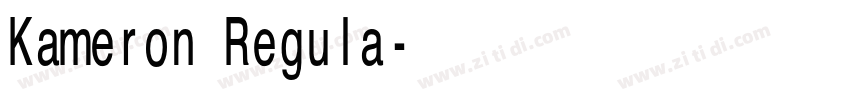 Kameron Regula字体转换